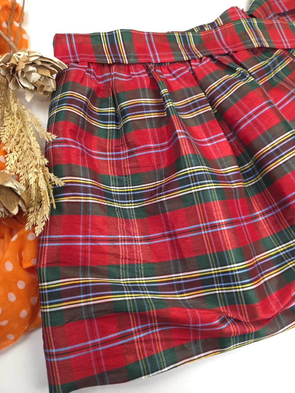 Crown & Ivy Red Tartan Mini Skirt Sz 2